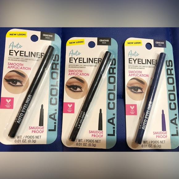 3pack smudge‎ proof smooth application black & navy auto eyeliner bundle - Picture 1 of 7